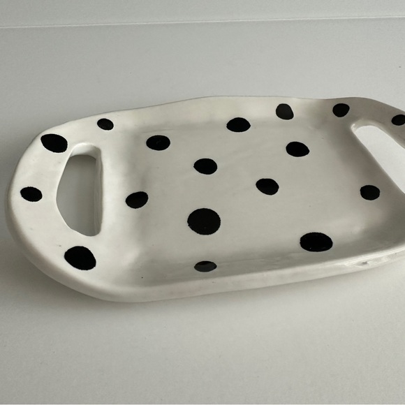 Handmade ceramic polka dot mini tray - Picture 3 of 3